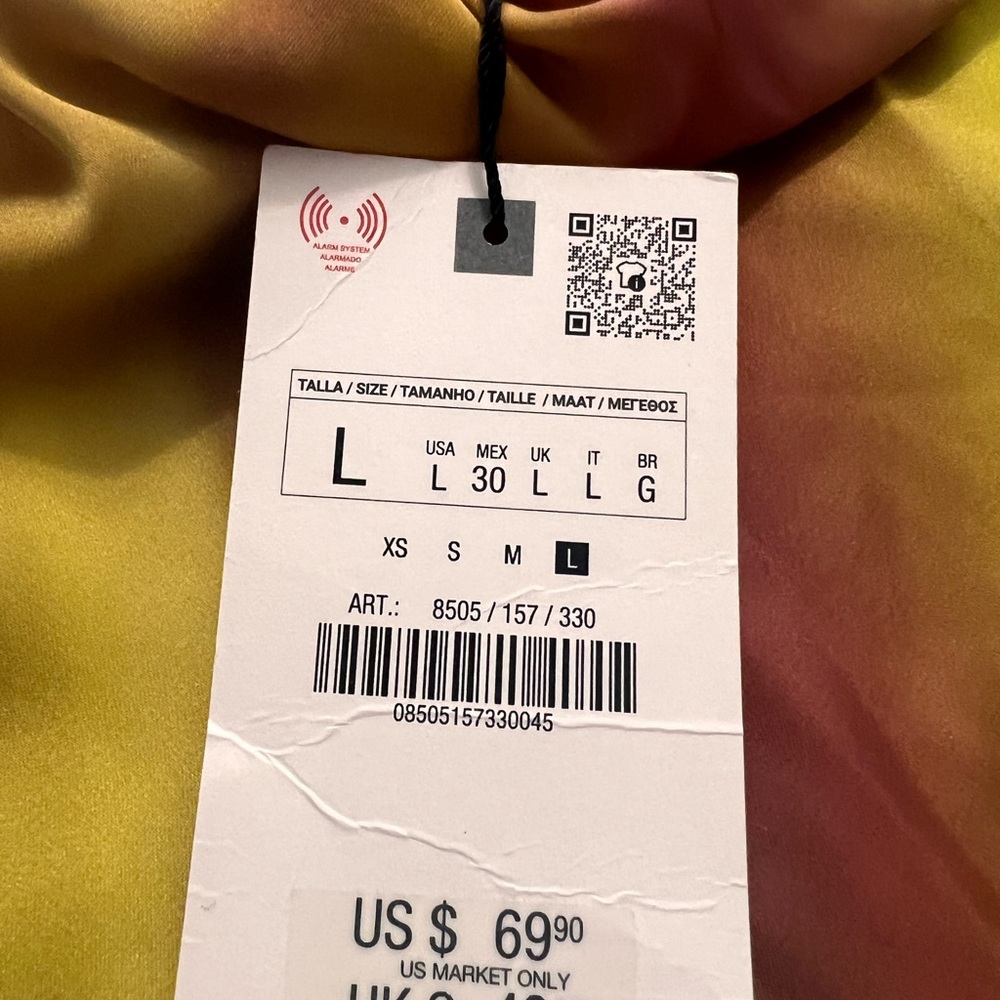 ZARA Tie Dye Backless Midi Dress NWT L - Picture 16 of 16